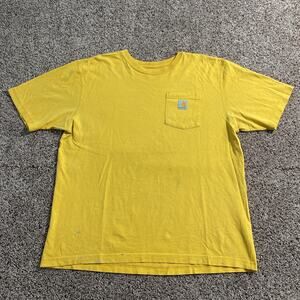 Carhartt‎ Shirt Mens Large Loose Fit Pocket Workwear Heavyweight Tee Stains